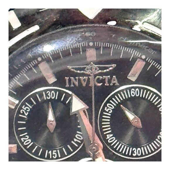 Invicta Specialty Chronograph Watch Stainless Steel Mens Black Dial 100m Water R - Picture 4 of 7
